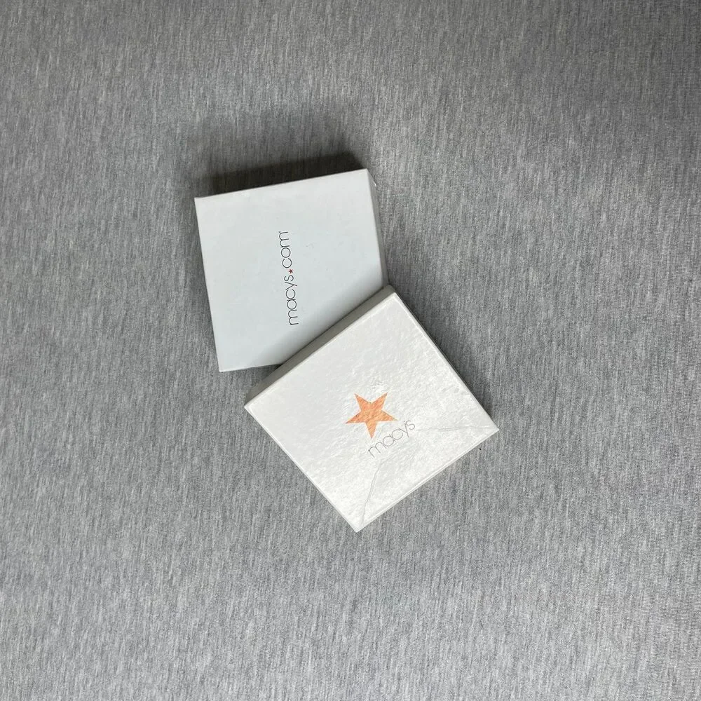 Macy’s 4”x 4” Jewelry Gift Box & Pouch 2 PCS. Set